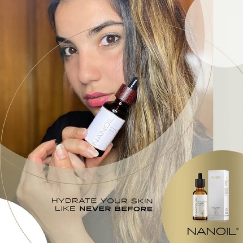 Nanoil Hyaluronic Face Serum 50ml Illuminating Smoothing Ultra-Hydrating with Hyaluronic Acid