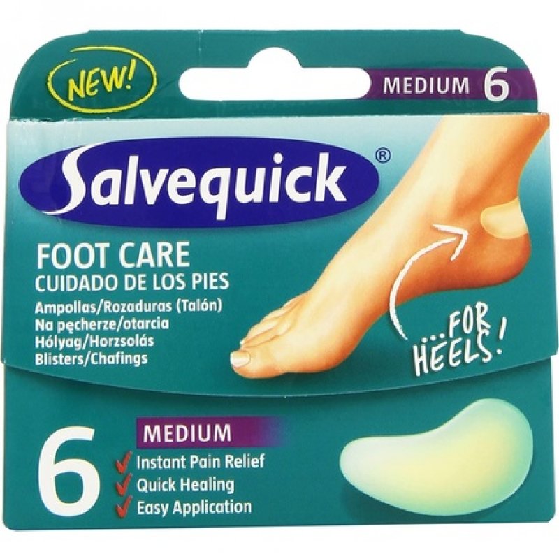 Salvequick Care of the Feet Blisters/Rubbing Heel - Pack of 6