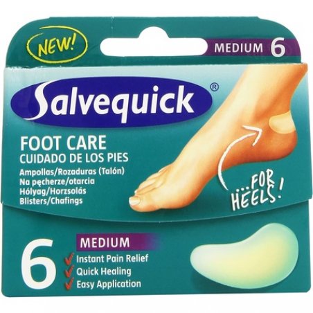Salvequick Care of the Feet Blisters/Rubbing Heel - Pack of 6