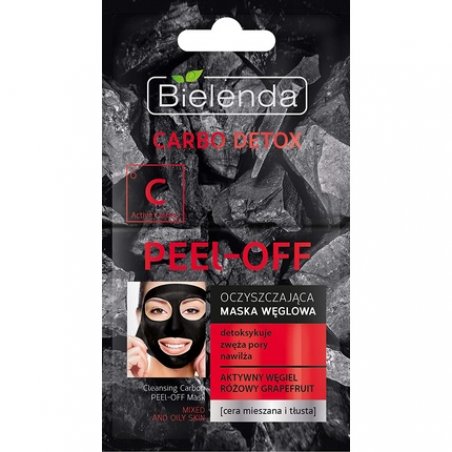 Bielenda Carbo Detox Peel Off Face Mask with Active Carbon for Combination and Oily Skin