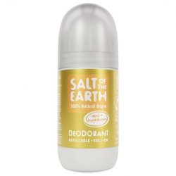 Salt of the Earth Natural Deodorant Roll On Neroli & Orange Blossom 75ml - Refillable, Vegan, Long Lasting Protection,