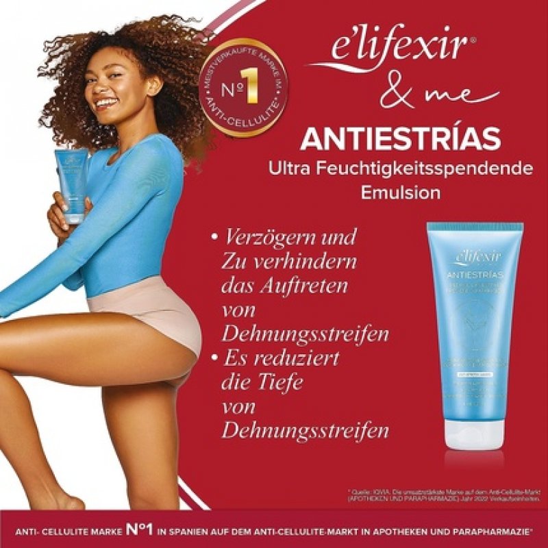 E'LIFEXIR Anti-Stretch Mark Cream Repairs and Prevents Stretch Marks Effectively, Increases Skin Elasticity, Reduces