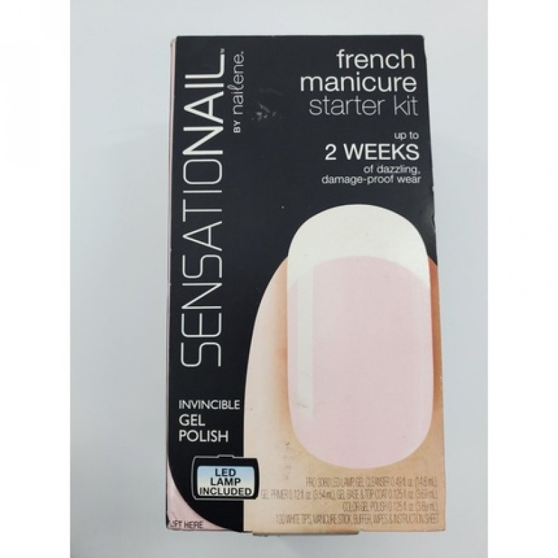 SensatioNail Gel Nail Polish Starter Kit Sheer Pink with LED Nail Lamp - 10 Manicures
