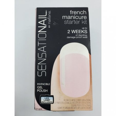 SensatioNail Gel Nail Polish Starter Kit Sheer Pink with LED Nail Lamp - 10 Manicures