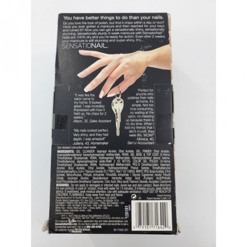 SensatioNail Gel Nail Polish Starter Kit Sheer Pink with LED Nail Lamp - 10 Manicures