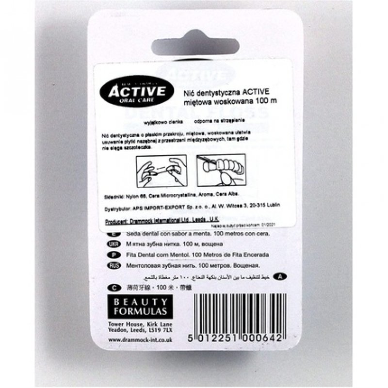 Beauty Formulas Active Mint Waxed Dental Floss