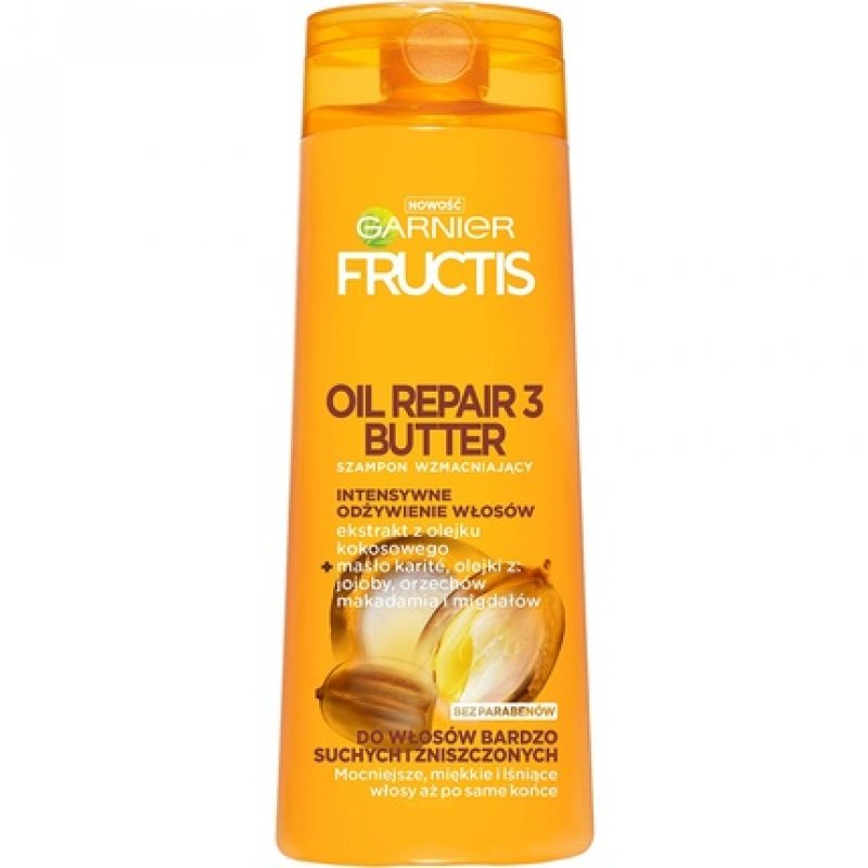 Garnier Fructis Oil Repair 3 Butter Strengthening Shampoo for Very Dry and Damaged Hair 400ml
