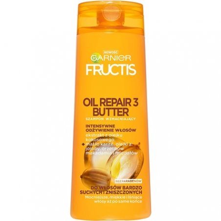Garnier Fructis Oil Repair 3 Butter Strengthening Shampoo for Very Dry and Damaged Hair 400ml