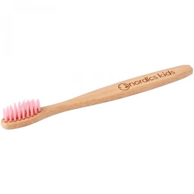 Nordics Organic Care Eco Kids Bamboo Toothbrush with Pink Bristles