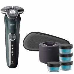 Philips SHAVER Series 5000 S5884/69 Wet and dry electric shaver, cleaning pod & pouch