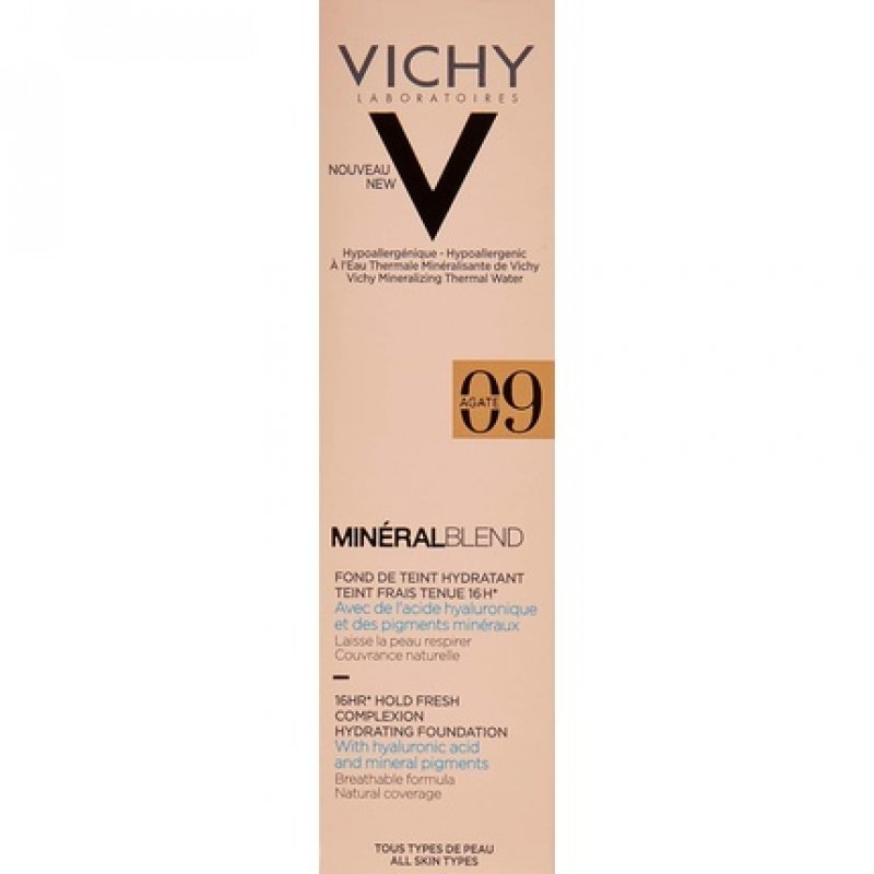 Vichy Mineralblend Hydrating Fluid Foundation 09 Agate Makeup 30ml