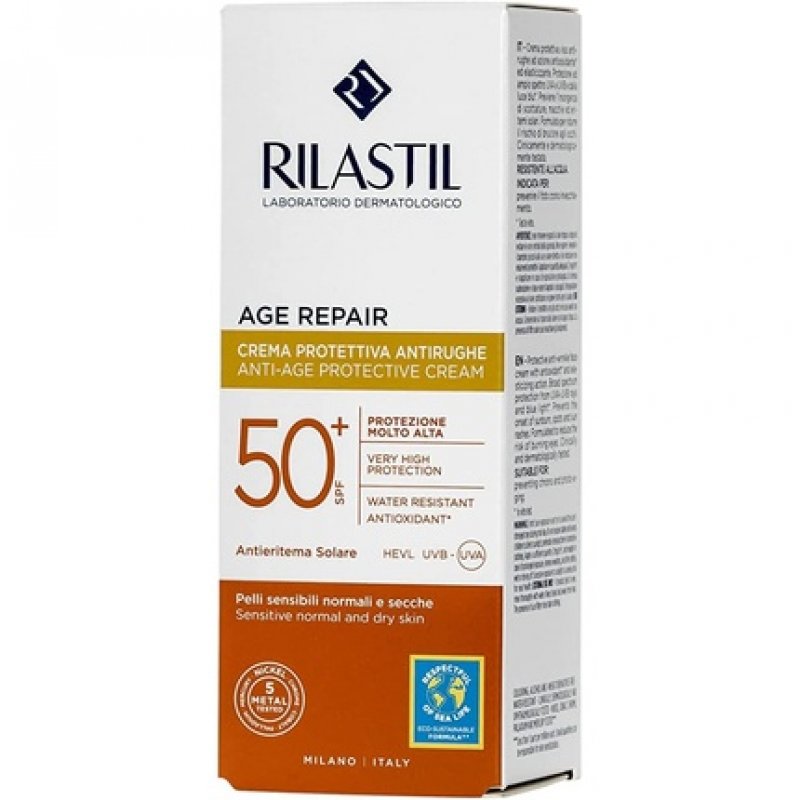 Rilastil Age Repair Viso Sunscreen Anti-Aging Elasticising and Antioxidant SPF 50 for Sensitive Hair 40ml