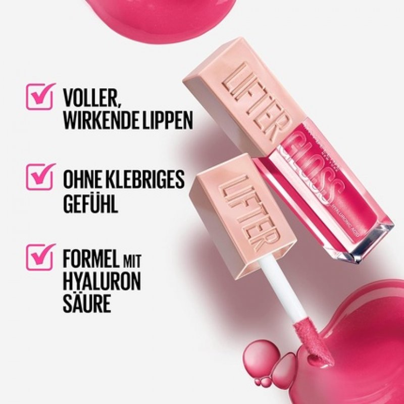 Maybelline New York Shiny Lip Gloss for Fuller Looking Lips Moisturizing with Hyaluronic Acid Lifter Gloss Candy Drop