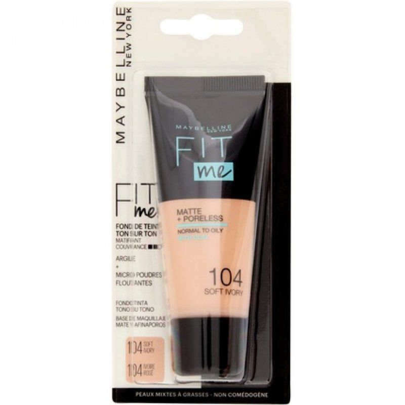 Maybelline New York Fit Me Matte and Poreless Foundation 30ml 04 Soft Ivory