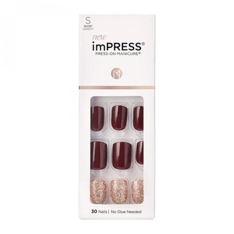 KISS imPRESS Press-On Manicure Nail Kit with PureFit Technology Short Nails