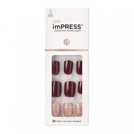 KISS imPRESS Press-On Manicure Nail Kit with PureFit Technology Short Nails