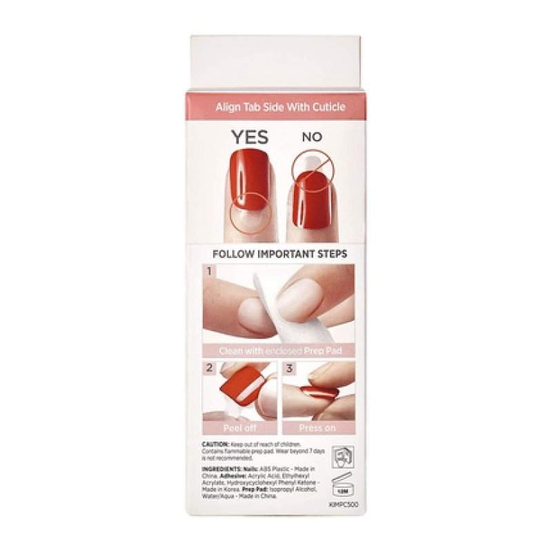 KISS imPRESS Press-On Manicure Nail Kit with PureFit Technology Short Nails