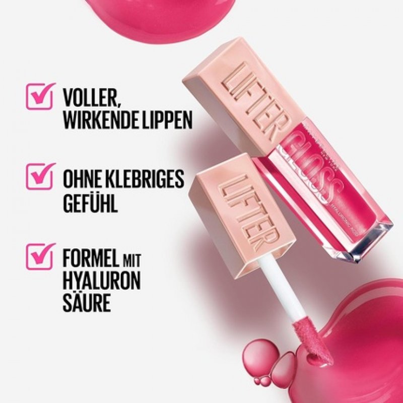 Maybelline New York Shiny Lip Gloss for Fuller Looking Lips Moisturizing with Hyaluronic Acid Lifter Gloss Candy Drop