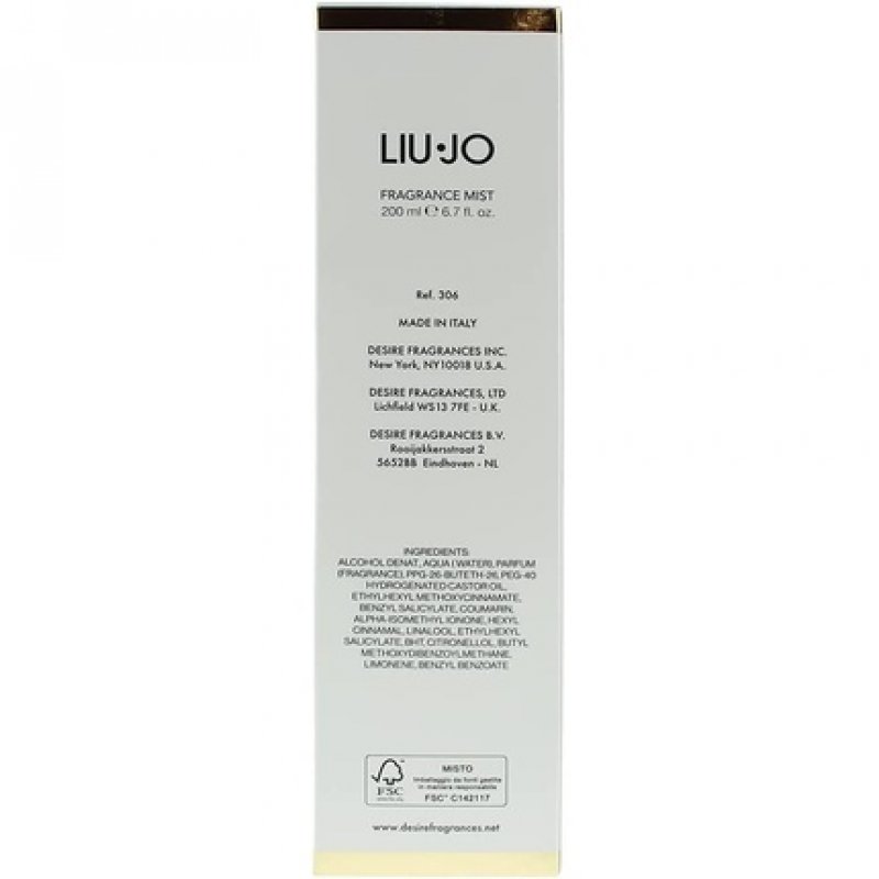Liu Jo Divine Poppy Fragrance Mist Spray 200ml Glass Bottle/Boxed