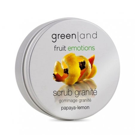 Greenland Papaya Lemon Scrub Granité 200ml - Vegan Face and Body Exfoliator with Unique Texture