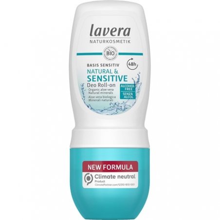 Lavera Basis Sensitive Natural & Sensitive Deodorant Roll-on with Organic Aloe Vera 48h Protection for Sensitive Skin