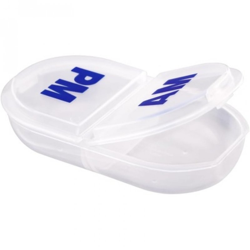 Acu-Life Daily AM/PM Travel Pill Organizer Vitamin Case Medicine Container Portable Round Pill Box Pocket Pharmacy 2