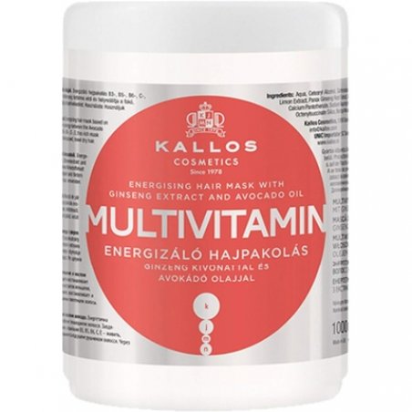 Kallos KJMN Multivitamin Energizing Hair Mask with Ginseng Extract and Avocado Oil 1000ml
