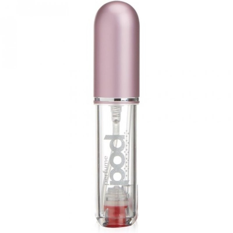 Perfume Pod Clear Refillable Perfume Atomizer with Spray and Genie-S Refill Pink