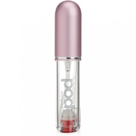 Perfume Pod Clear Refillable Perfume Atomizer with Spray and Genie-S Refill Pink