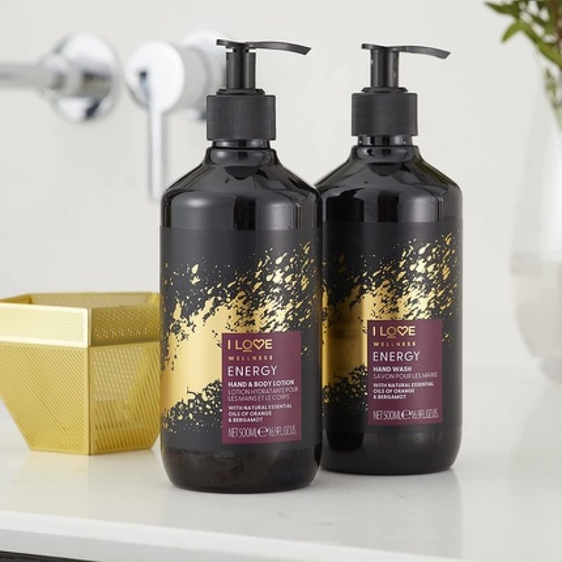 I Love Wellness ENERGY Hand Wash with Orange and Bergamot Essential Oils 500ml