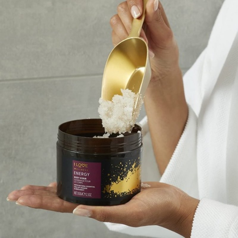 I Love Wellness ENERGY Body Scrub with Natural Essential Oils of Orange and Bergamot 350g