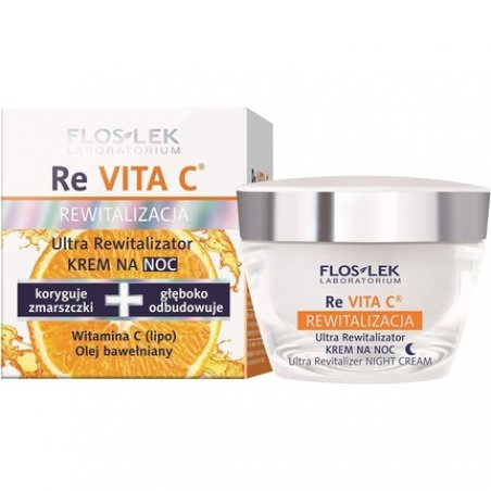 FLOSLEK Regenerating Night Face Cream 50ml - for Mature Skin 40 - Dermatologically Tested - Made in EU