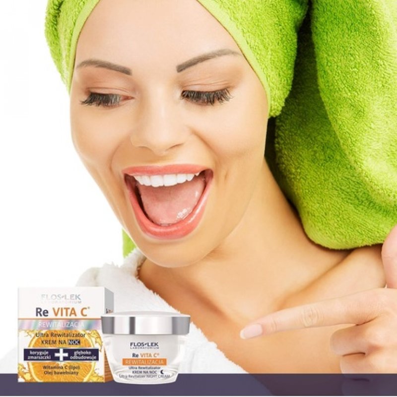 FLOSLEK Regenerating Night Face Cream 50ml - for Mature Skin 40 - Dermatologically Tested - Made in EU