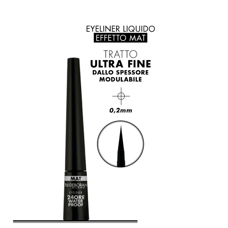 Deborah Milano Eyeliner 24ore Waterproof Black Mat 2.9g