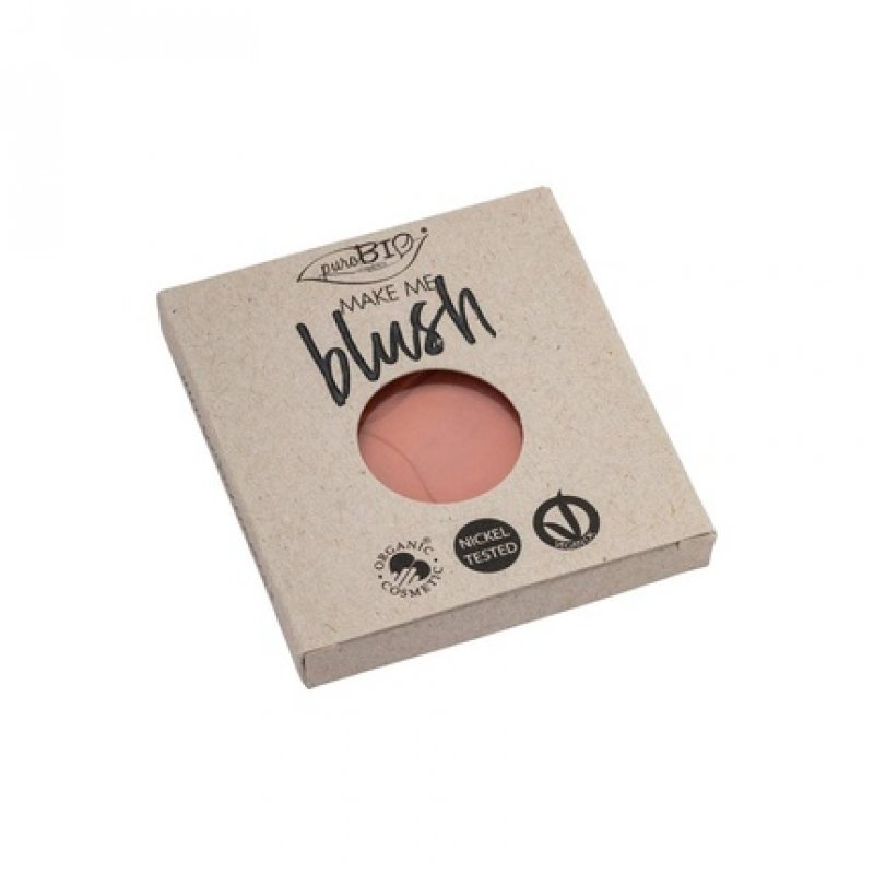 PUROBIO Compact Cheeky Coral Marbled Blusher for the Perfect Glow Multitonal Powder Color Apricot Cheek Heat Gel