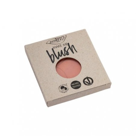 PUROBIO Compact Cheeky Coral Marbled Blusher for the Perfect Glow Multitonal Powder Color Apricot Cheek Heat Gel
