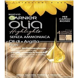 Garnier Olia Highlights Up to 4 Levels Lightening for Blonde Hair Formula with Flower Oils Tone Vegan Formula