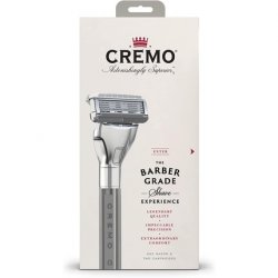 Cremo Barber Grade Razor for Men with Extra Refill Blade - Silver