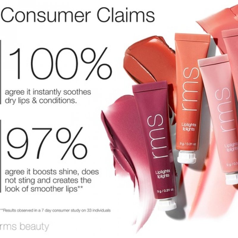 RMS Beauty Liplights Cream Lip Gloss Rumor for Women 0.31oz