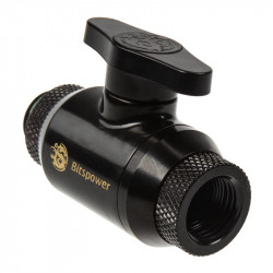 Bitspower Absperrhahn 1x G1/4q IG a 1x G1/4q AG, drehbar - matt