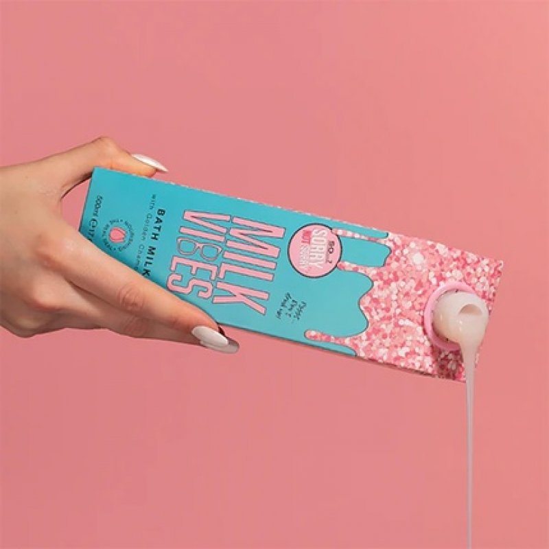 So...? Sorry Not Sorry Milk Vibes Bath Milk Nourishing and Restoring Bath Soak Infused with Golden Chamomile Vegan and