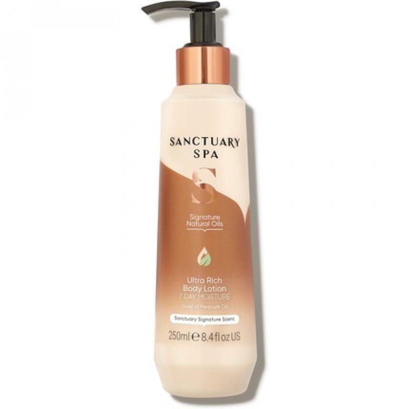 Sanctuary Spa Signature Natural Oils Body Lotion No Mineral Oil Cruelty Free and Vegan Body Moisturiser for Dry Skin