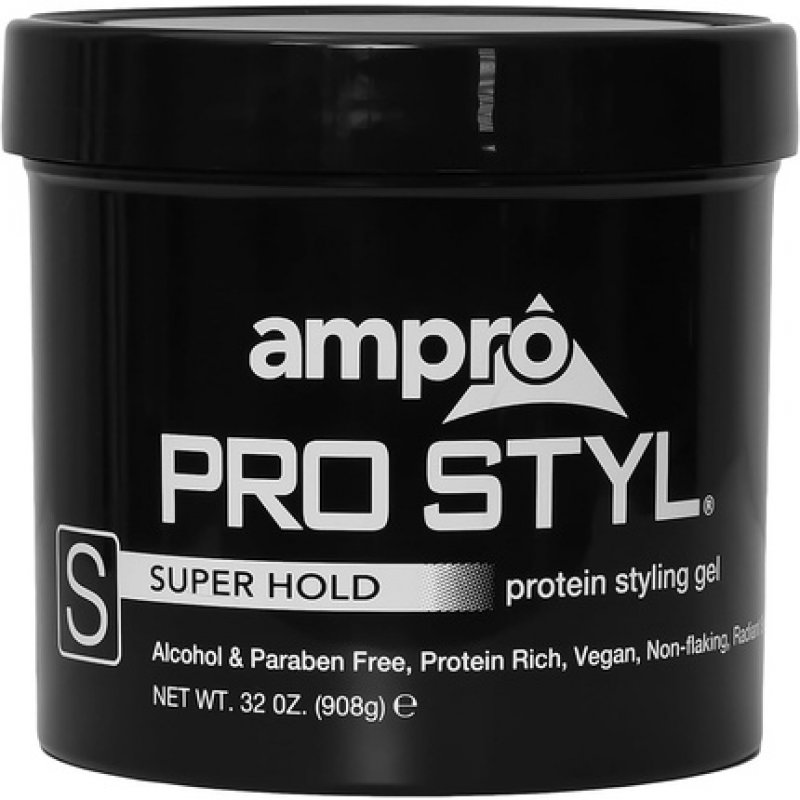 Ampro Pro Styl Styling Gel Protects and Strengthens Your Strands Non-Flaking Alcohol Free Vegan Formula Flexible