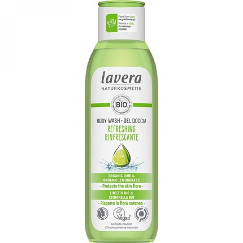 lavera Refreshing Body Wash with Organic Lime and Lemongrass 250ml