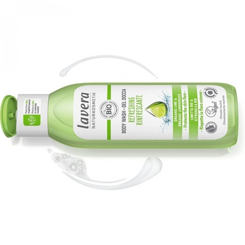 lavera Refreshing Body Wash with Organic Lime and Lemongrass 250ml