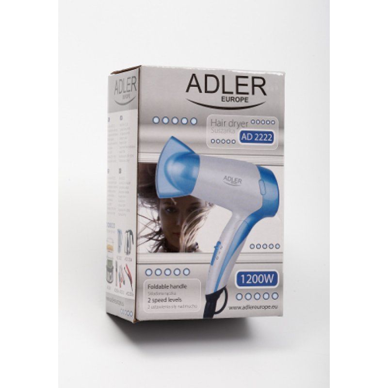 Adler AD 2222 sèche-cheveux 1200 W Bleu, Blanc