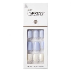 Kiss ImPress Press-On Manicure Short Length Nails Lavender Whisper