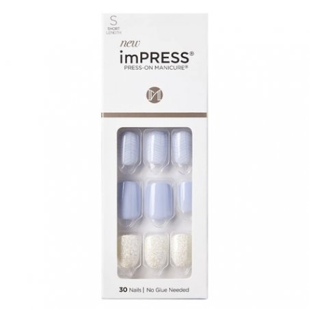 Kiss ImPress Press-On Manicure Short Length Nails Lavender Whisper