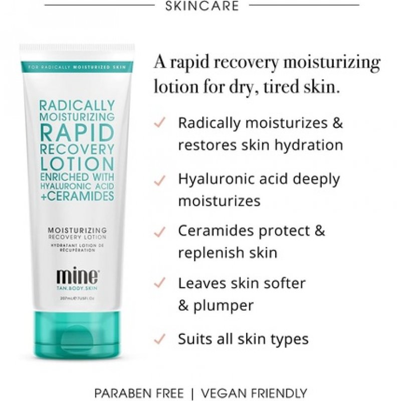 MineTan Radically Moisturizing Body Lotion for Dry Skin with Hyaluronic Acid and Ceramides 7 fl oz