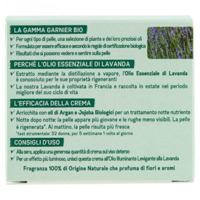 Garnier Bio Night Cream Regenerating with Lavender Enriched Formula with Argan and Jojoba Oils 50ml